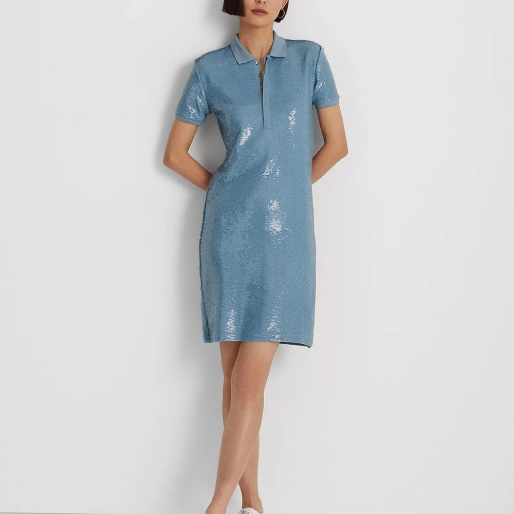 Lauren Ralph Lauren Blue Sequin Mini Dress